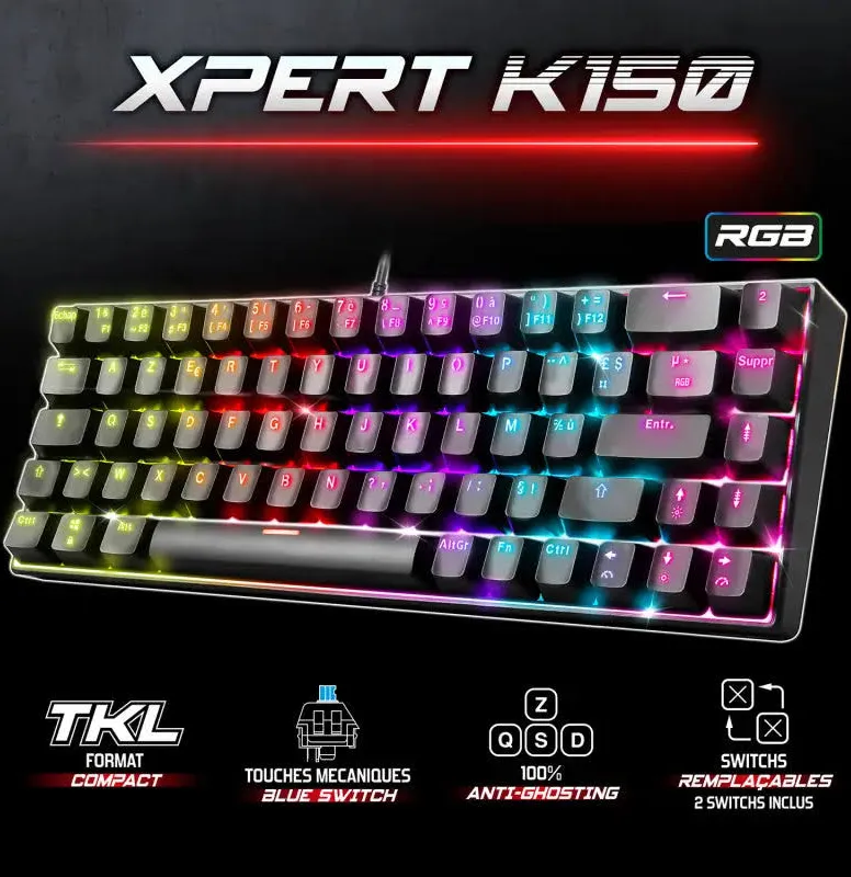 Spirit Of Gamer XPERT-K150 Noir - vue 5