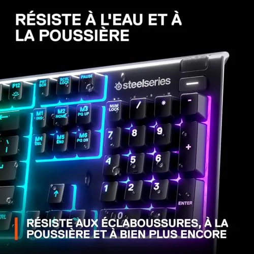 SteelSeries Apex 3 TKL FR Clavier Gaming Membrane AZERTY RVB 10 Zones - vue 5