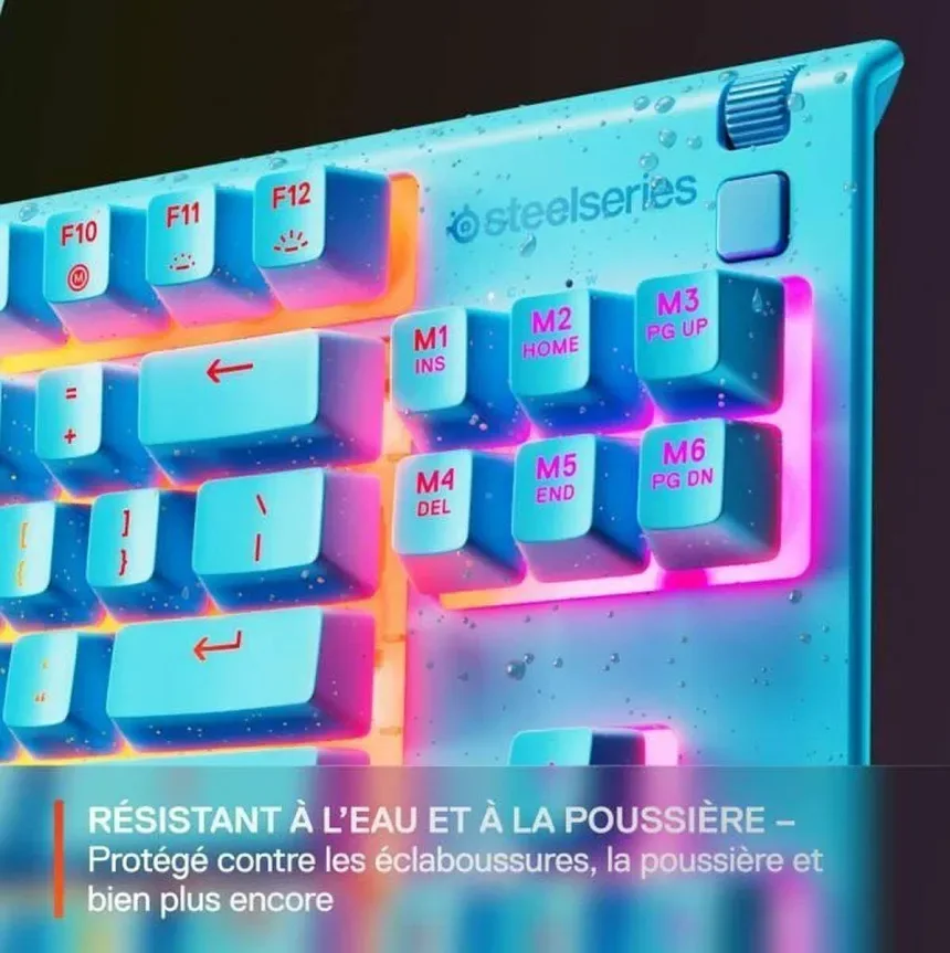 SteelSeries Apex 3 TKL Bleu - vue 3