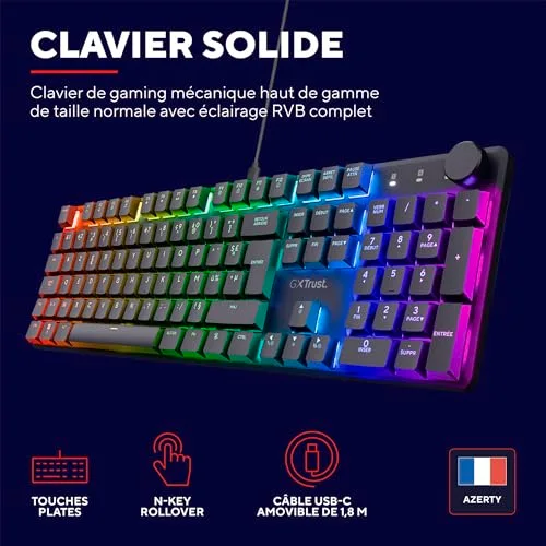 Trust GXT 866 Torix AZERTY RGB - vue 4