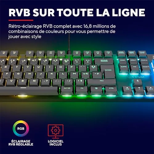 Trust GXT 866 Torix AZERTY RGB - vue 6