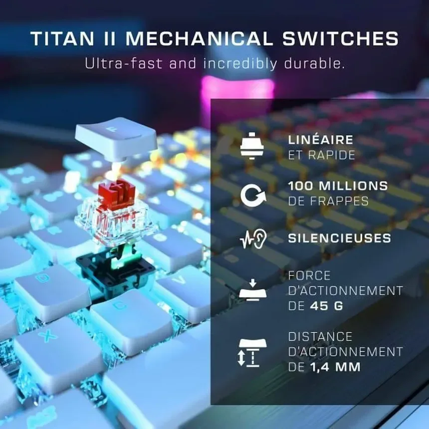 Turtle Beach Vulcan II Mécanique FR Rétroéclairé RGB - vue 5