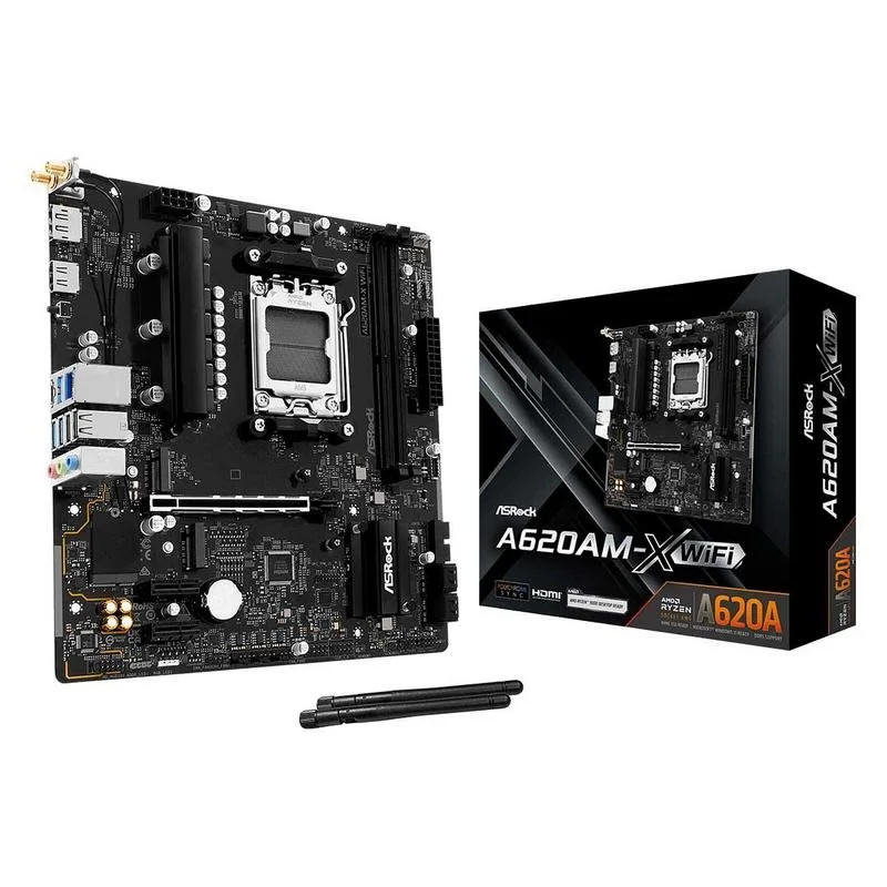 ASRock A620AM-X WiFi AMD A620 Micro ATX WiFi 5