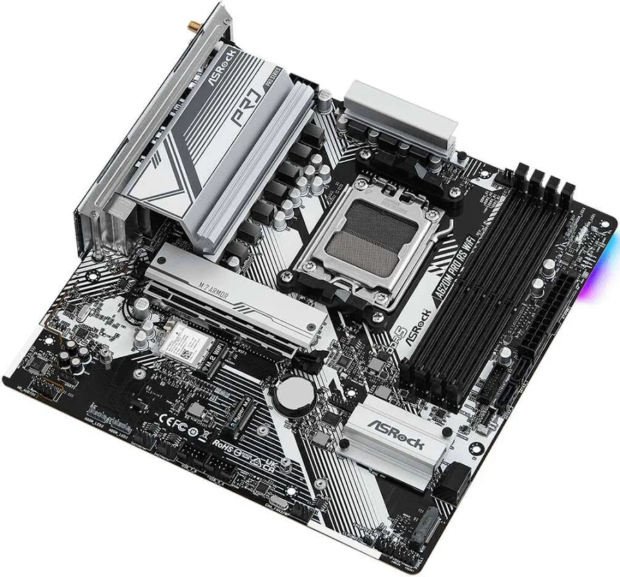 ASRock A620M Pro RS WiFi,, micro ATX, Wi-Fi 6E, , RGB image 2