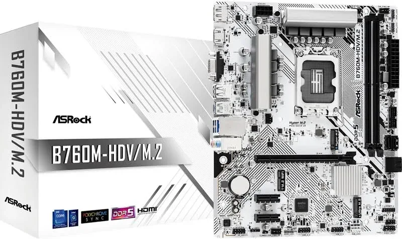 ASRock B760, Intel B760M1700 Micro ATX B760M-HDV/40 image 4