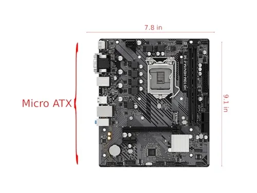 ASRock H510M-HDV/ SE Intel H470 LGA 1200 H5 micro ATX - vue 2