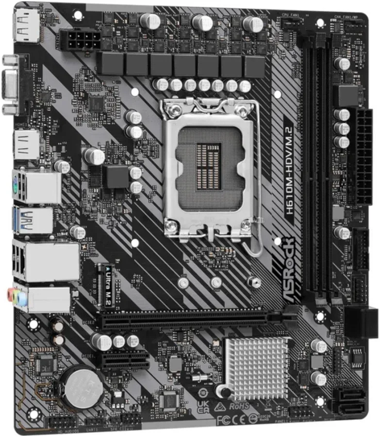 ASRock H610 LGA1700 micro-ATX H610M-HDV SATA HDMI image 4
