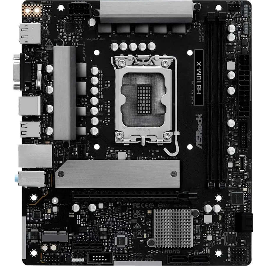 ASRock H810M-X Intel H810 LGA 1851 Micro ATX image 1