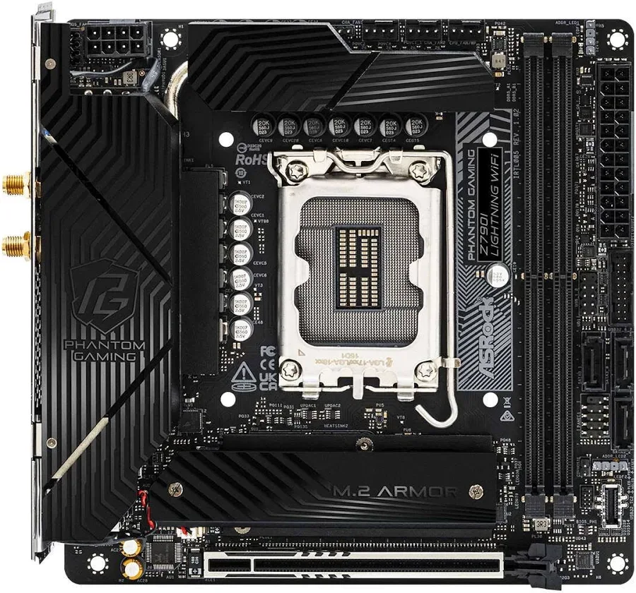ASRock Z790I Intel Z790 Mini ITX Phantom Gaming Lightning WiFiRGB image 2