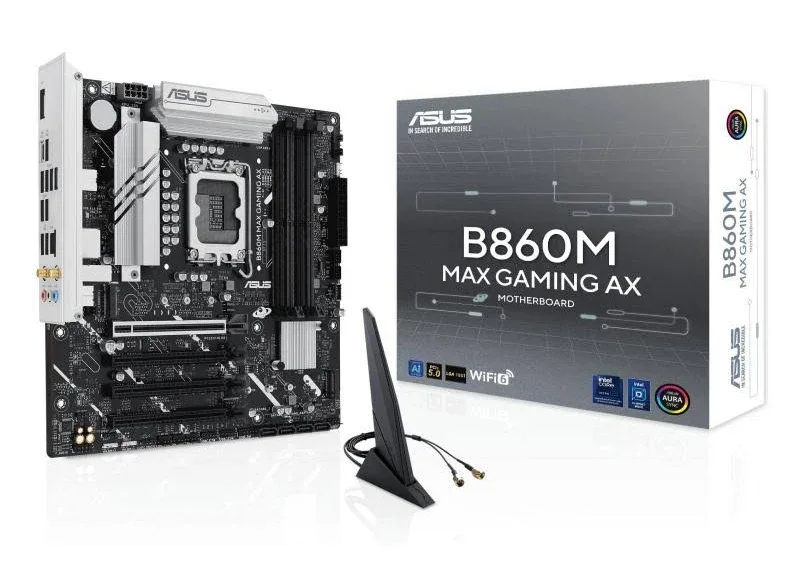 ASUS B860M MAX GAMING AX B860 LGA 1851 Micro ATX WiFi 6 image 1