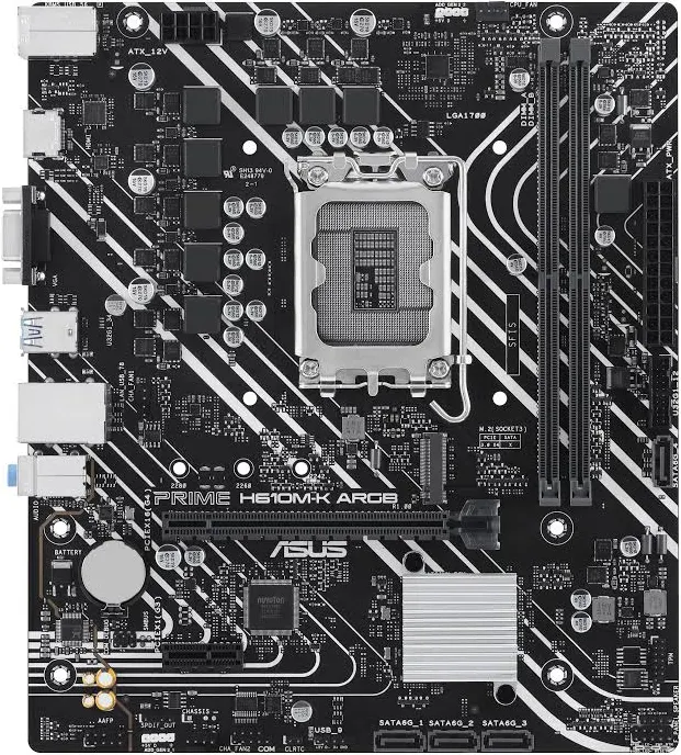 ASUS PRIME H610M-K ARGB H610 LGA1700 Micro-ATX RGB image 2