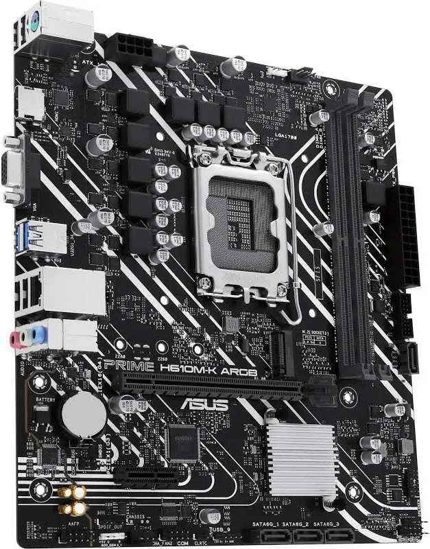 ASUS PRIME H610M-K ARGB H610 LGA1700 Micro-ATX RGB image 3