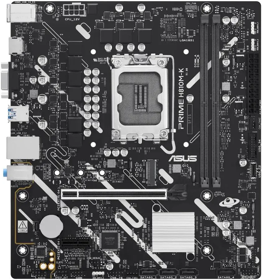 ASUS PRIME H810M-K Intel H810 LGA1851 Micro-ATX RGB image 1