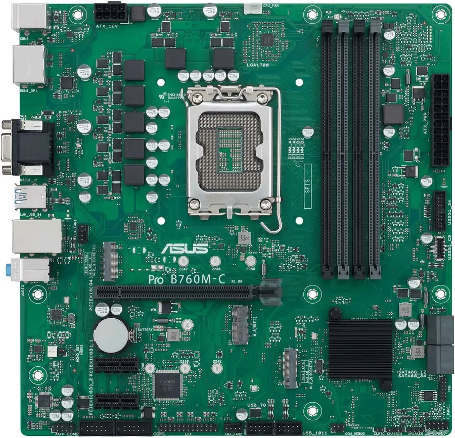ASUS PRO B760M-C-CSM Intel B760 micro ATX image 1