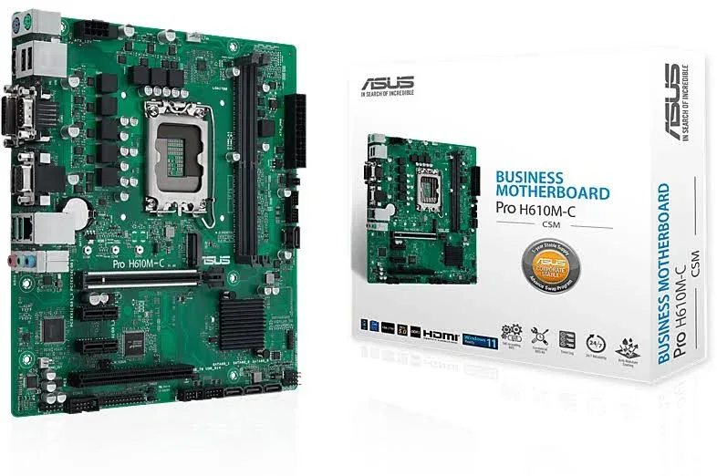 ASUS Pro H610M-C-CSM Intel H610 micro ATX image 1