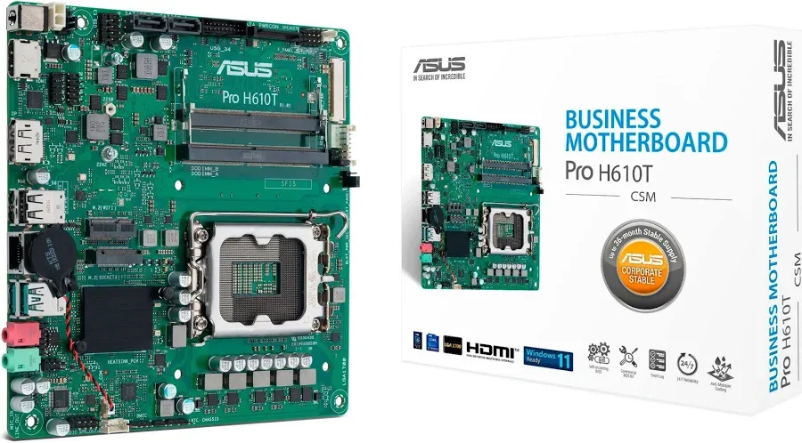 ASUS PRO H610T-CSM Intel H610 mini-ITX image 2