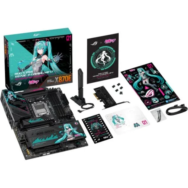 ASUS ROG STRIX X870E-H GAMING WIFI Hatsune Miku Edition image 1