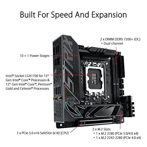 ASUS ROG STRIX Z790-I GAMING WIFI Carte mère - LGA1700 Intel Z790 - vue 2