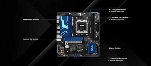 Carte Mère - ASROCK - B850M-X - Socket AM5 - Micro ATX - 1 Processeur Max - vue 8