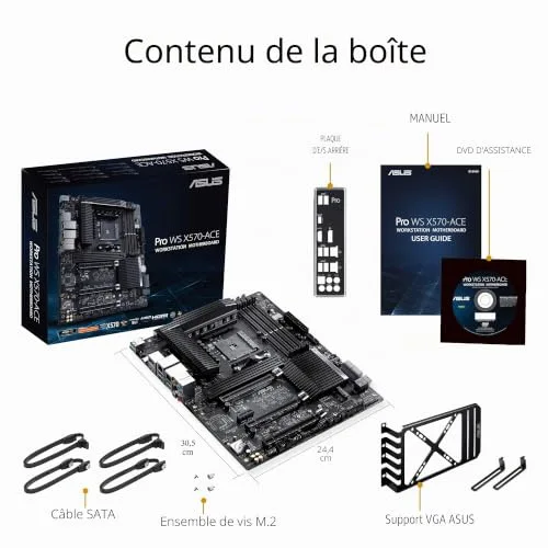 Carte mère - ASUS - Pro WS X570-ACE - AMD Chipset - Socket AM4 - 128 Go DDR4 SDRAM - vue 8