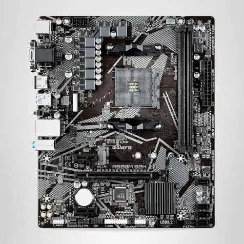 Carte mère - Gigabyte - A520M S2H - Micro ATX - Socket AM4 - 64 Go RAM - HDMI DisplayPort VGA - vue 2