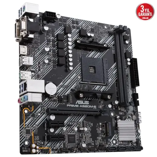 Carte mère micro ATX - ASUS - PRIME A520M-E/CSM - AM4 - DDR4-SDRAM - 64 Go - vue 3