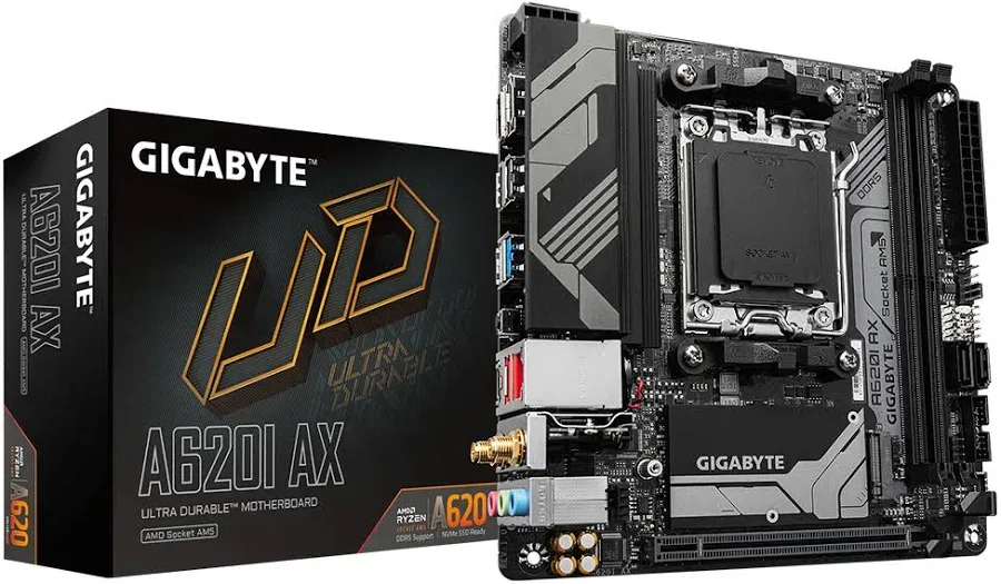 GIGABYTE A620 A620Mini ITX A620I AX Wi-Fi 6E4032 Gen 2 image 1