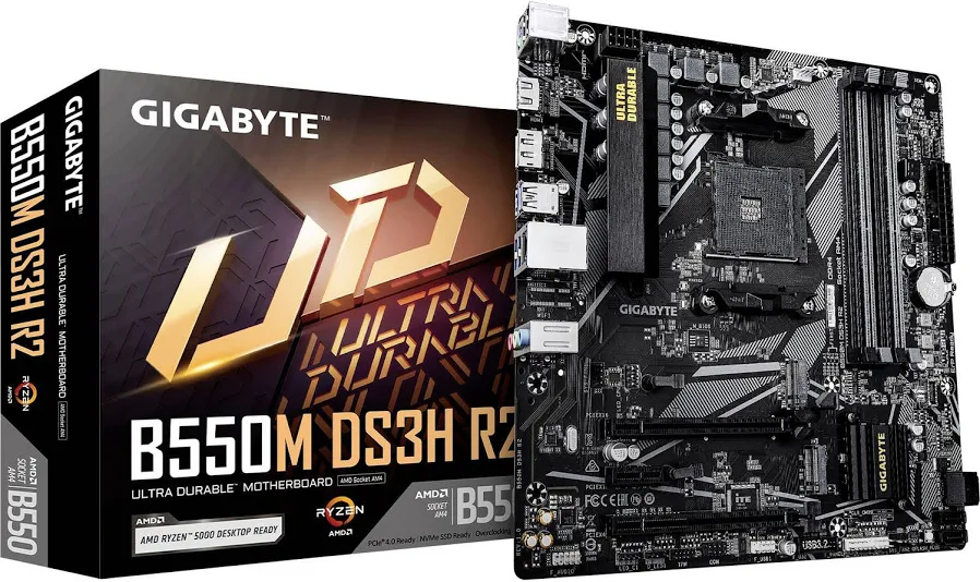 GIGABYTE B550M DS3H R2 AM4 Micro ATX 4733MHz image 1