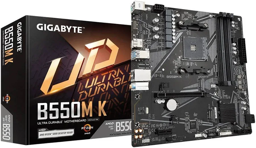 GIGABYTE B550M K AMD B550 AM4 Micro-ATX40 image 1