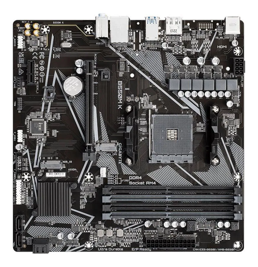 GIGABYTE B550M K AMD B550 AM4 Micro-ATX40 image 4
