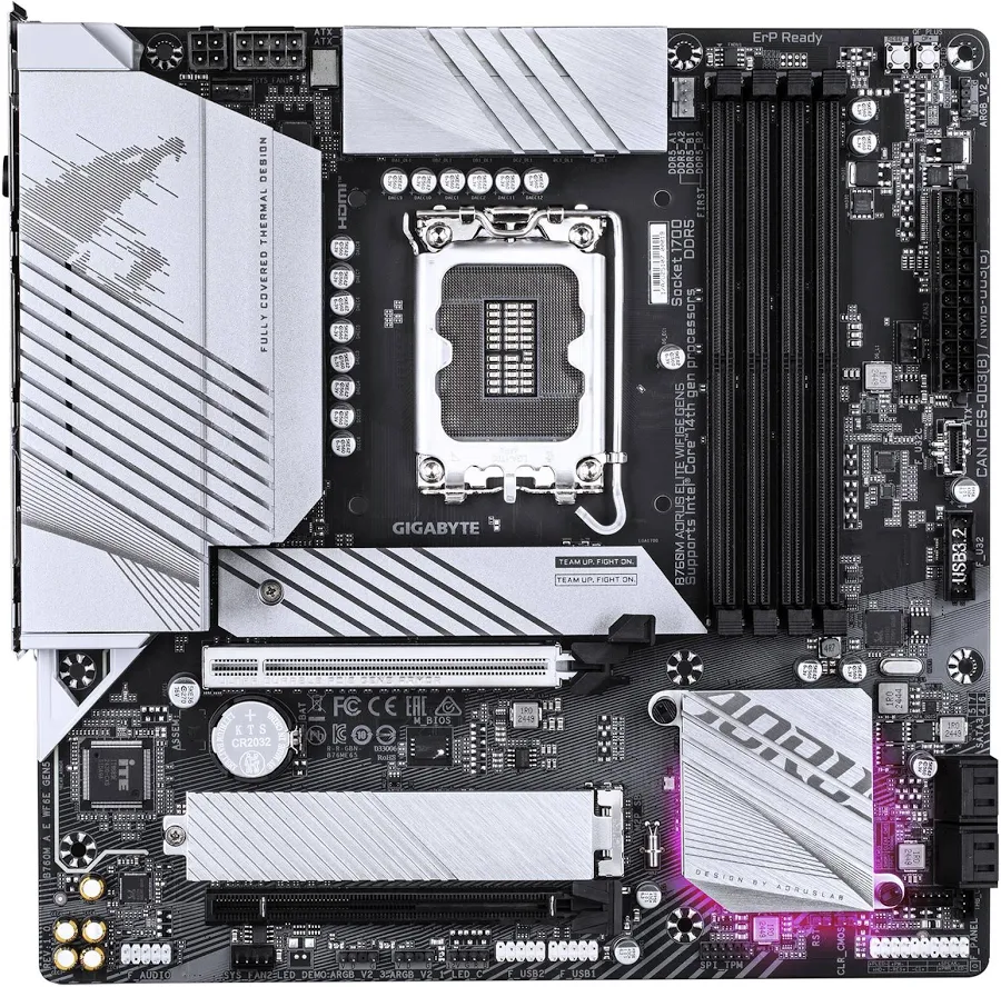 GIGABYTE B760M AORUS ELITE WIFI6E GEN5 LGA1700 micro ATX 4053 image 2