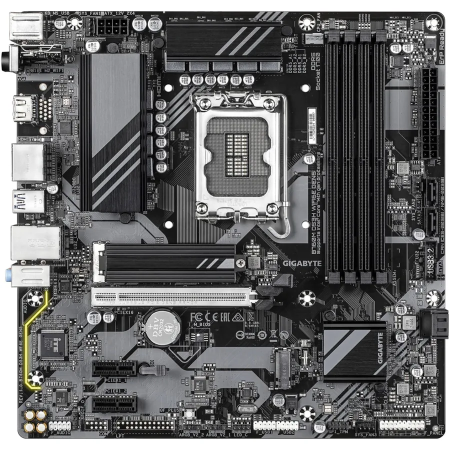 GIGABYTE B760M DS3H Intel B760 Micro-ATX WiFi 6E image 4