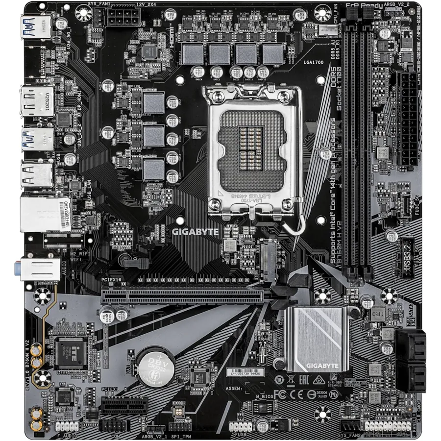 GIGABYTE B760M H V2 Intel B760 LGA1700 Micro-ATX40 image 5