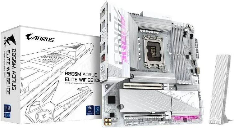 GIGABYTE B860M A ELT WF6E ICE image 4