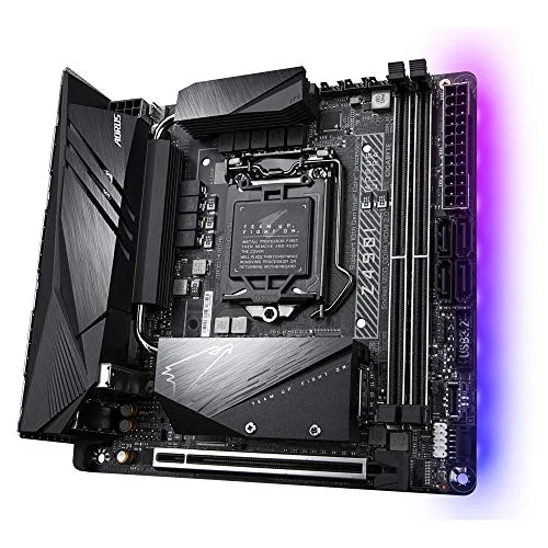 GIGABYTE Carte mère Mini ITX Socket 1200 Intel Z490 Express - 2x DDR4 - SATA 6Gb/ (Z490I AORUS ULTRA) - vue 2