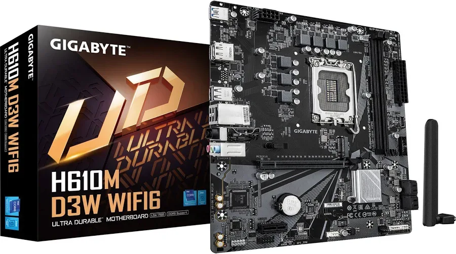 GIGABYTE H610M D3W WIFI6 Intel H610 LGA1700 Micro-ATX WiFi 6 image 3