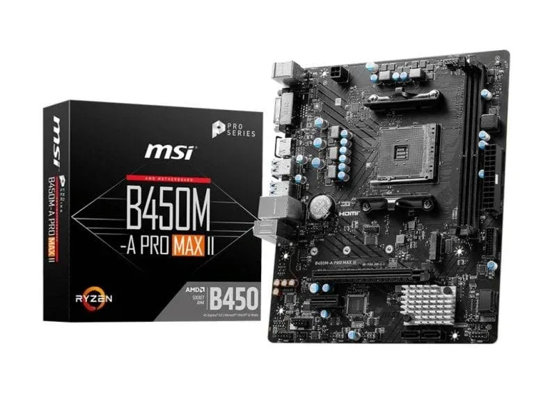 MSI B450 B450M-A PRO MAX II AM4 Micro-ATX 64 Go4K image 1