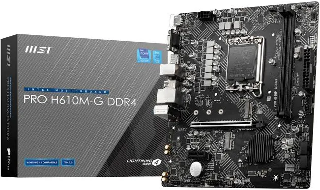 MSI PRO H610M-G WIFIIntel H610 LGA1700 micro ATX Wi-Fi image 2