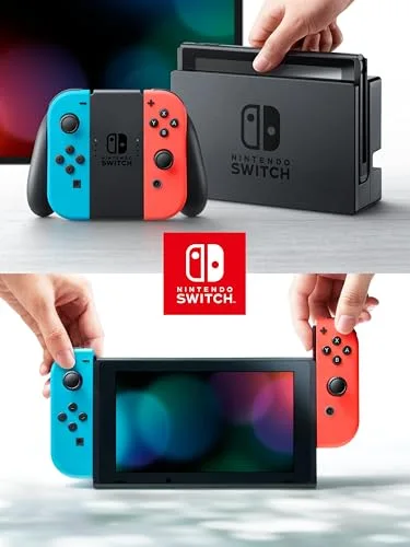 Console Nintendo Switch • Bleu Néon & Rouge Néon - vue 5