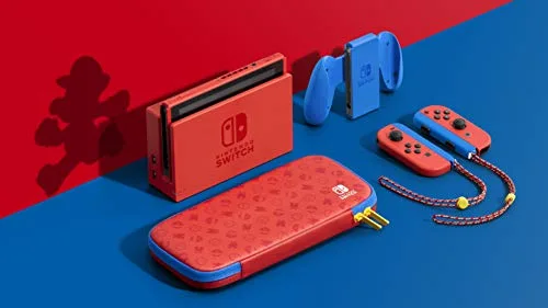 Console Nintendo Switch • Édition Limitée Mario (Rouge & Bleue) + Pochette de transport - vue 3