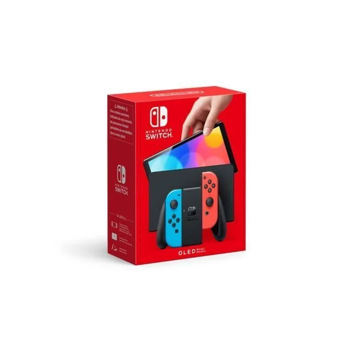Nintendo Switch OLED Bleu Néon/Rouge Néon