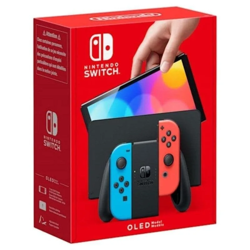 Nintendo Switch OLED 64GB Bleu Neon/Rouge Neon - vue 4