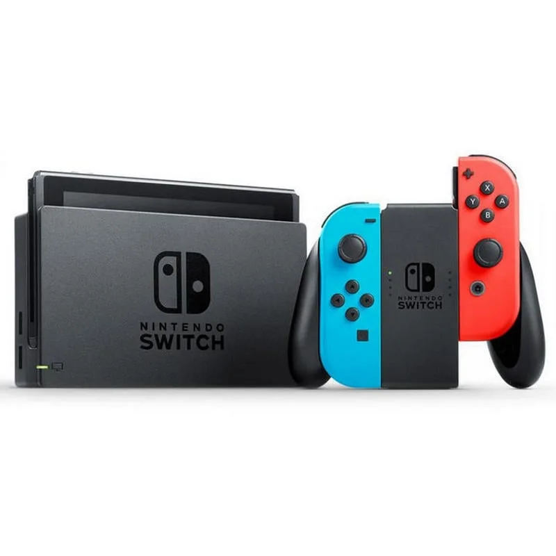 Nintendo Switch V2 2019 Neon Rot/Neon Blau - vue 2