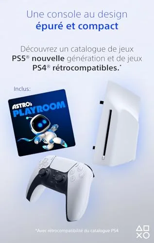 Pack PS5 Standard (avec lecteur CD) : Console PlayStation 5 (Modèle Slim) + Fortnite® Flowering Chaos - vue 3