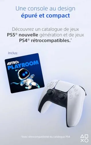 Sony PlayStation 5 Édition Numérique + 2 DualSense Blanche image 1