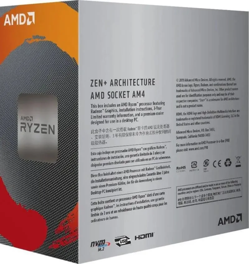 AMD Ryzen 3 3200G 3,6 GHz (YD3200C5FHBOX) - vue 4