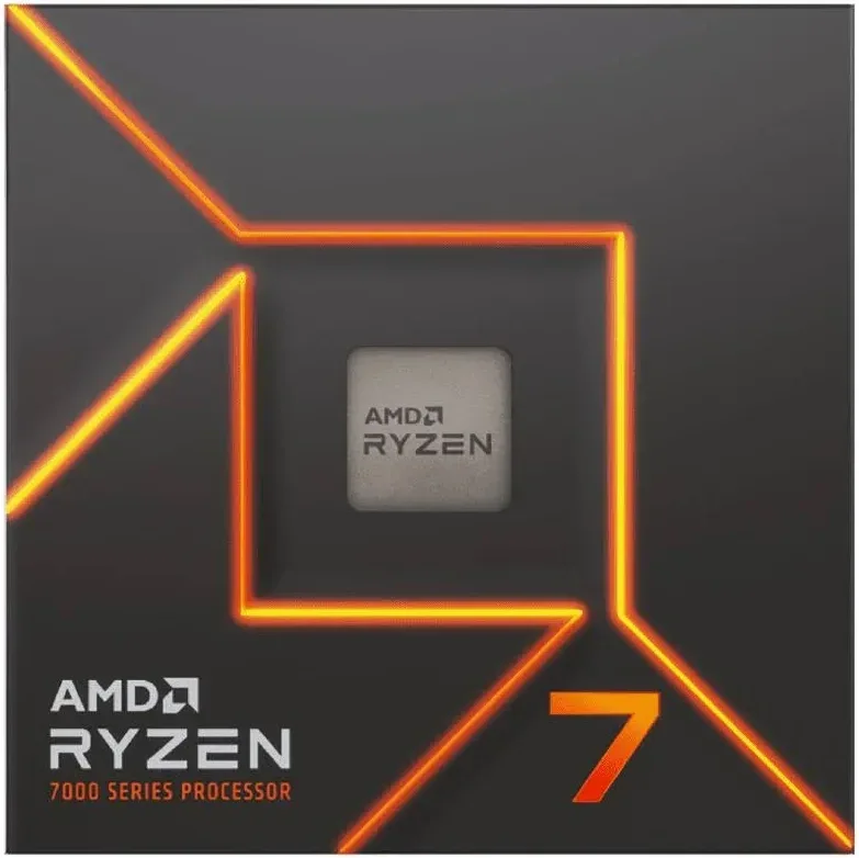 Processeur AMD Ryzen 7 7700 8 Cœurs 3,8 GHz Base 5,3 GHz Turbo Radeon Graphics Boîte - vue 2
