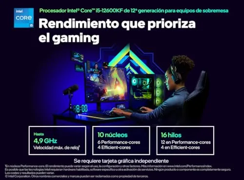 Processeur - INTEL - Core i5-12600KF - 10 coeurs (6P+4E)- Socket LGA1700 - Chipset Série 600 - TDP 125W - vue 5