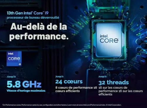 Processeur - Intel - Core i9 13900KF - 3 GHz - 24 Cœurs - 32 Threads - vue 2