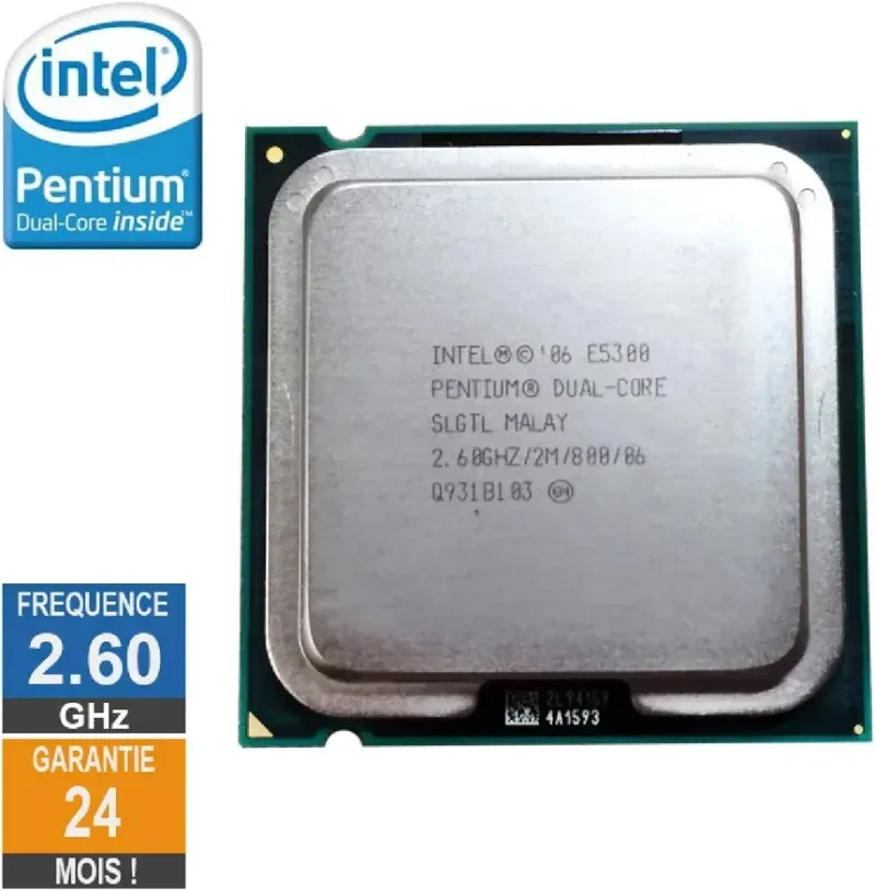 Processeur Intel Pentium D E5300 2.60GHz SLGTL LGA775 2Mo